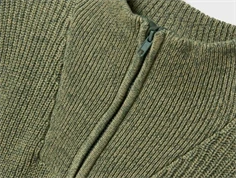 Name It dark forest halv lynlås strikbluse